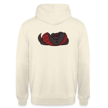Schlange Crowley - Unisex Hoodie - Vanille-Milchshake - Hinten - Michal (187cm)