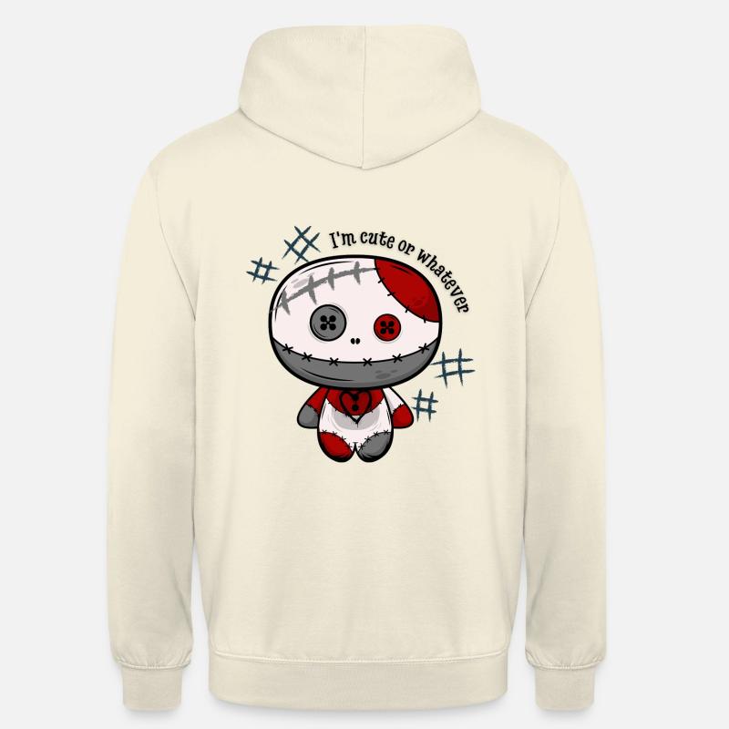 Magic doll "I'm cute or whatever" - Unisex Hoodie - vanilla