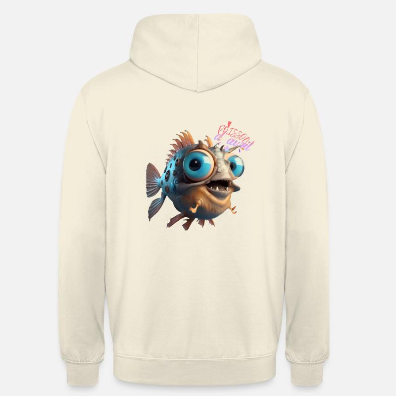 Poisson d'avril funny! - Sweat-shirt à capuche unisexe - vanille