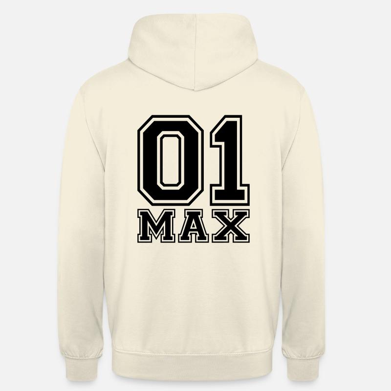 Max - Nom - Sweat-shirt à capuche unisexe - vanille