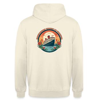 Flitterwochen-Kreuzfahrt für immer. - Unisex Hoodie - Vanille-Milchshake - Hinten - Michal (187cm)