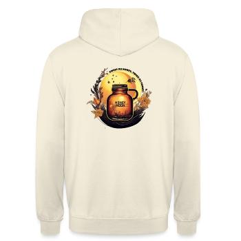 Doux comme du miel, deux fois plus drôle. Lune de miel - Sweat-shirt à capuche unisexe - vanille - Dos - Michal (187cm)
