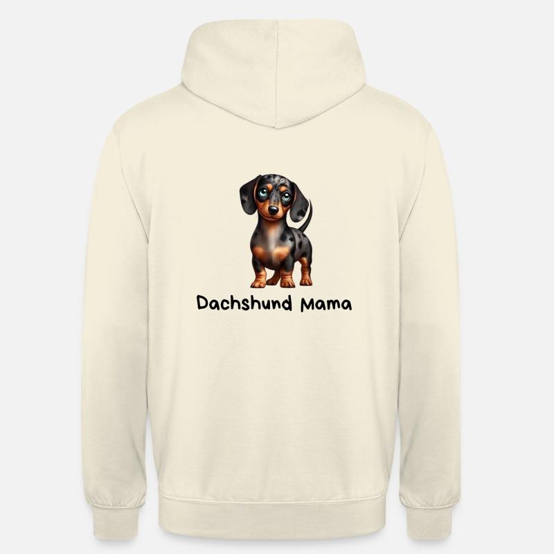 Maman teckel - Sweat-shirt à capuche unisexe - vanille