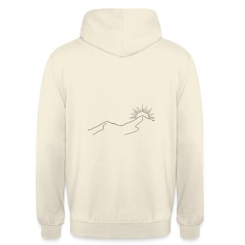 Dune & Sunset - Unisex Hoodie - Vanille-Milchshake - Hinten - Michal (187cm)