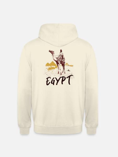 Illustration: Bedouin of Egypt and pyramids - Unisex Hoodie - vanilla