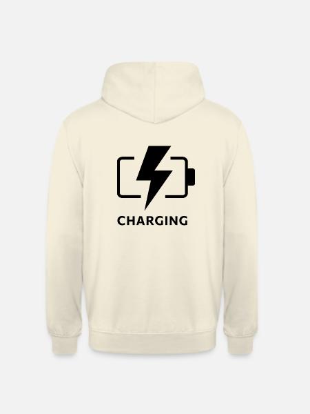 battery charging battery energy - Unisex Hoodie - vanilla