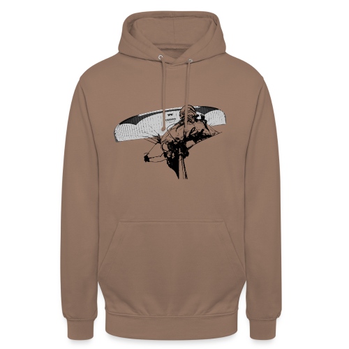 Flying paragliding tandem experiencing freedom - Unisex Hoodie