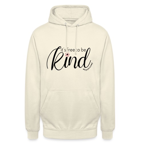 Amy's 'Free to be Kind' design (black txt) - Unisex Hoodie