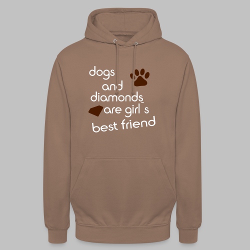 dogs and diamonds are girls best friend - Unisex Hoodie