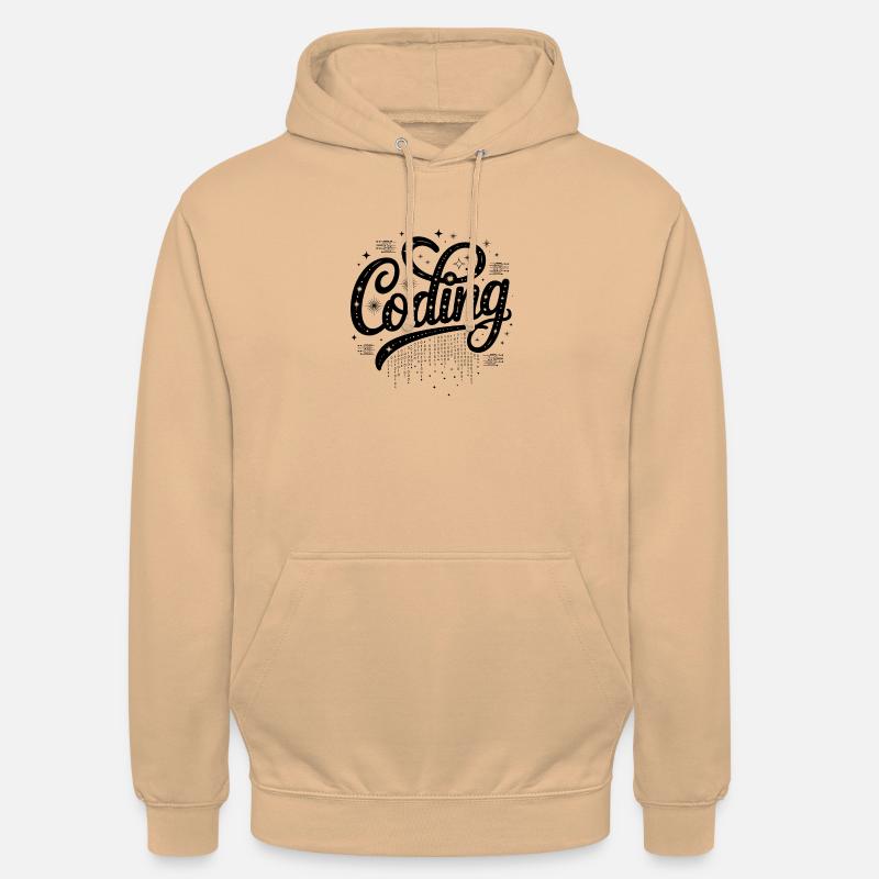 Codage - Conception technologique cool - Sweat-shirt à capuche unisexe - pêche
