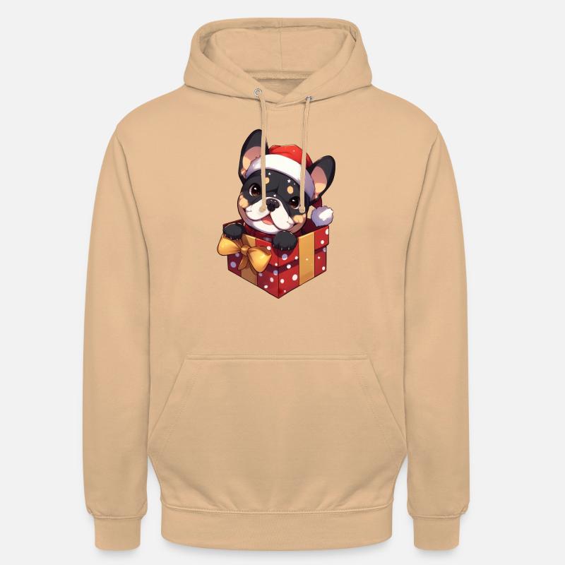 Frenchie Bully im Geschenkpaket - Unisex Hoodie - Pfirsich