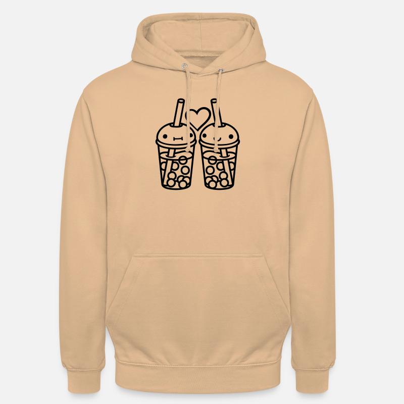 2 Équipe Bubble Tea - Sweat-shirt à capuche unisexe - pêche