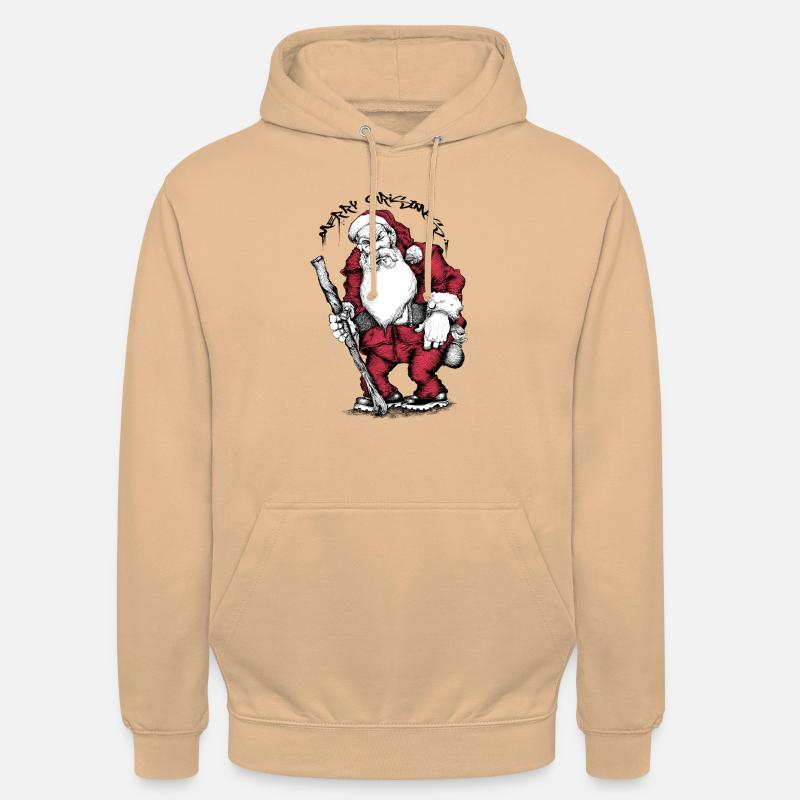 Weihmachtsmann - Sweat-shirt à capuche unisexe - pêche