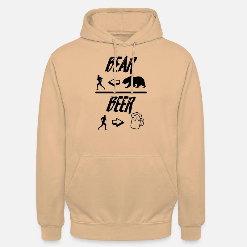 BEAR vs BEER - Sweat-shirt à capuche unisexe - pêche