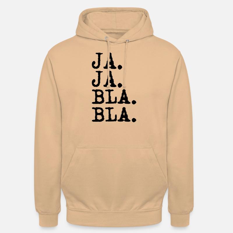 ja ja bla bla - Unisex Hoodie - Pfirsich
