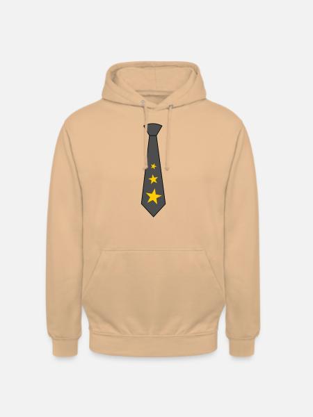 Krawatte mit Sternen - Unisex Hoodie - Pfirsich