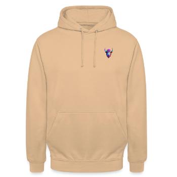 UV Yak - Unisex Hoodie - peach - Front - Alina (178cm) & Michal (187cm)