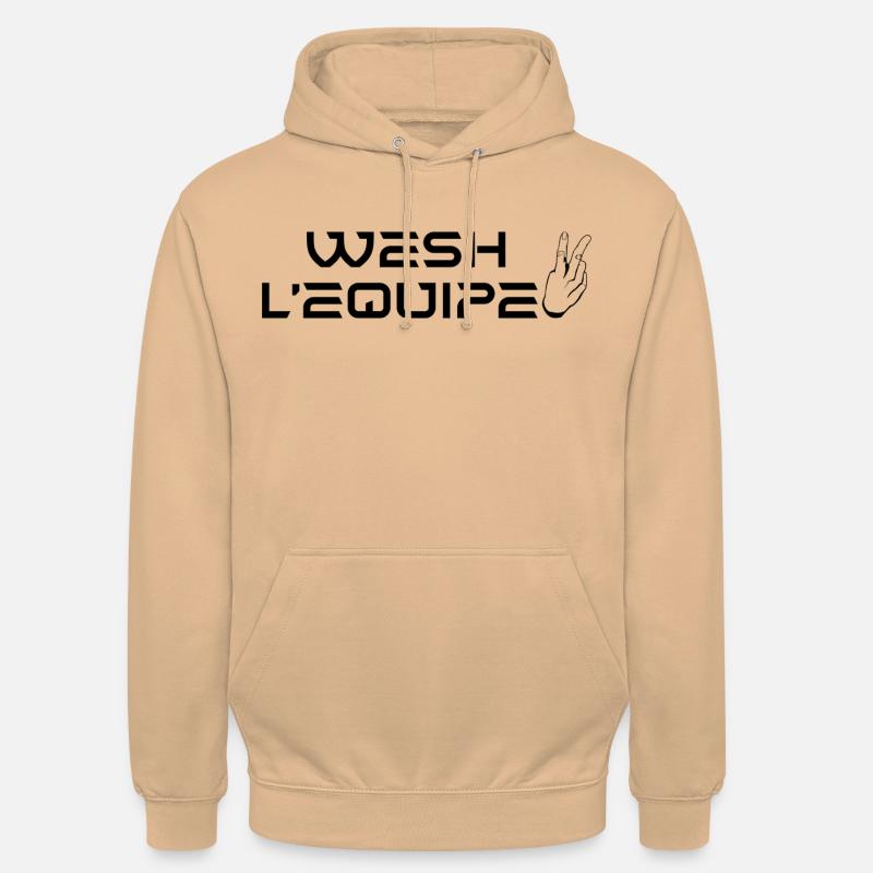 WESH DAS TEAM - Unisex Hoodie - Pfirsich