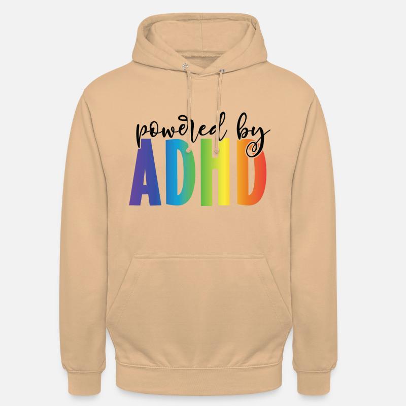 PoweredByADHD - Unisex Hoodie - peach
