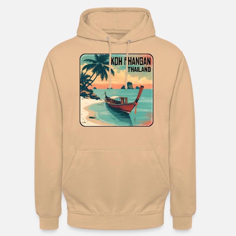 Koh Phangan, Thaïlande - Sweat-shirt à capuche unisexe - pêche