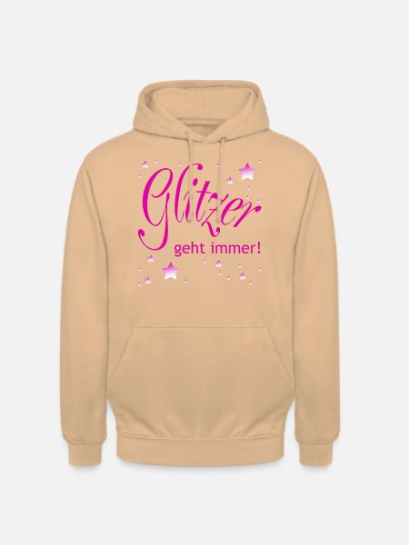 Glitter always works - Unisex Hoodie - peach
