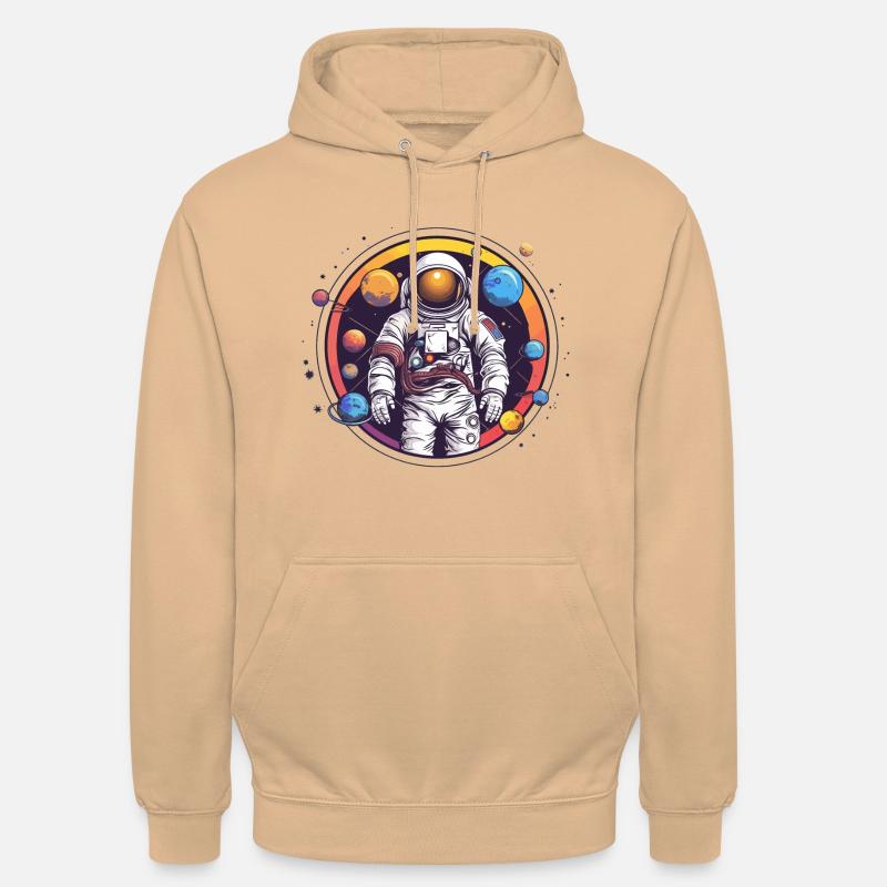 Astronaute dans l’espace - Sweat-shirt à capuche unisexe - pêche