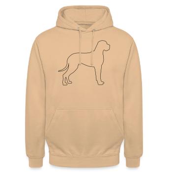 Great Dane Contours 1 - Unisex Hoodie - peach - Front - Alina (178cm) & Michal (187cm)