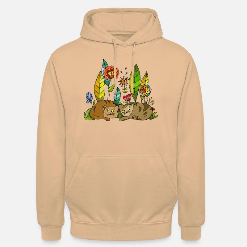 Cats - Unisex Hoodie - peach