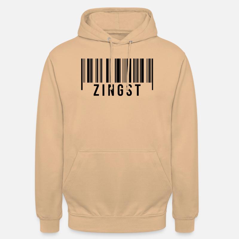 Zingst Strichcode - Unisex Hoodie - Pfirsich