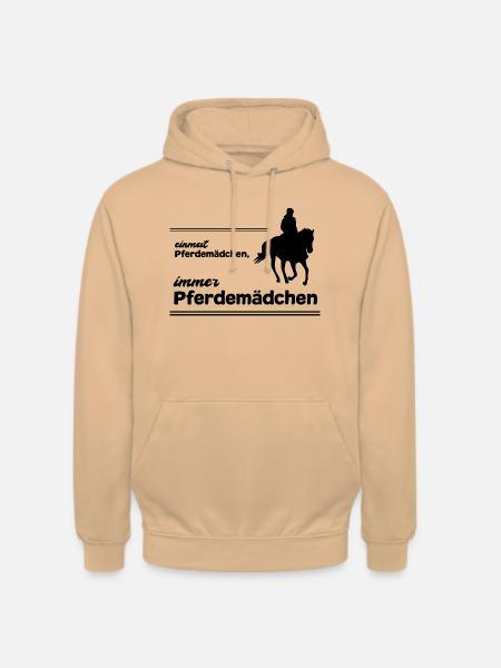 Pferdemädchen Pferdespruch Geschenk Reiten Mädchen - Unisex Hoodie - Pfirsich