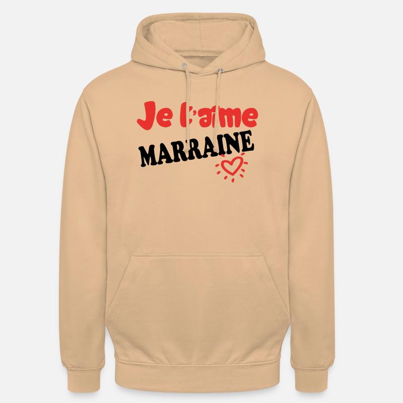 Ich liebe dich, MUTTER - Unisex Hoodie - Pfirsich