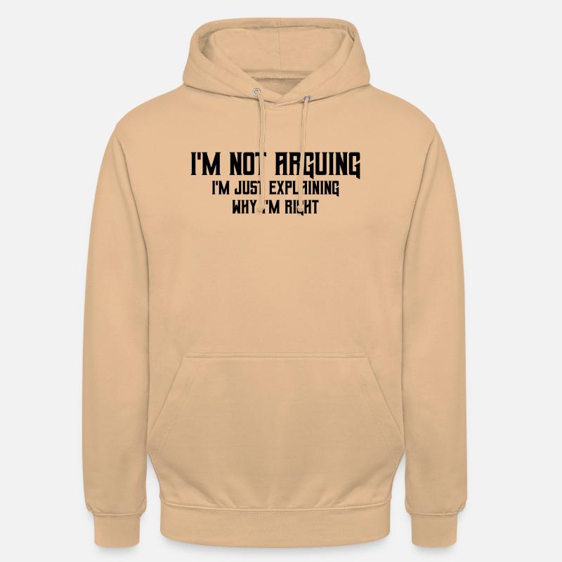 Je ne discute pas - Sweat-shirt à capuche unisexe - pêche