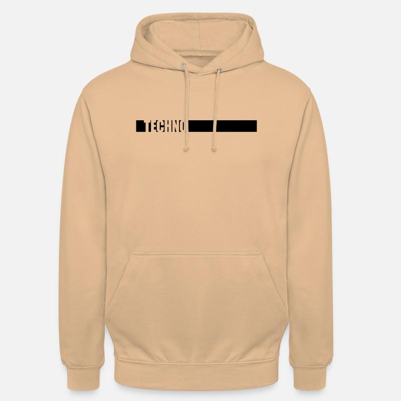 Music Techno Logo - Sweat-shirt à capuche unisexe - pêche