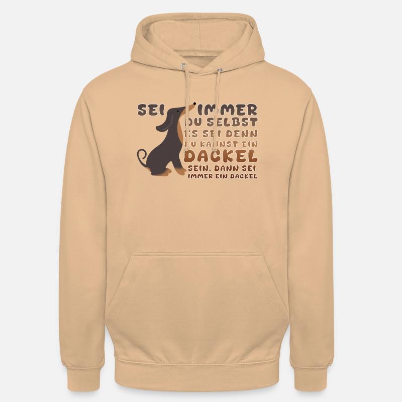 Sei ein Dackel - Unisex Hoodie - Pfirsich