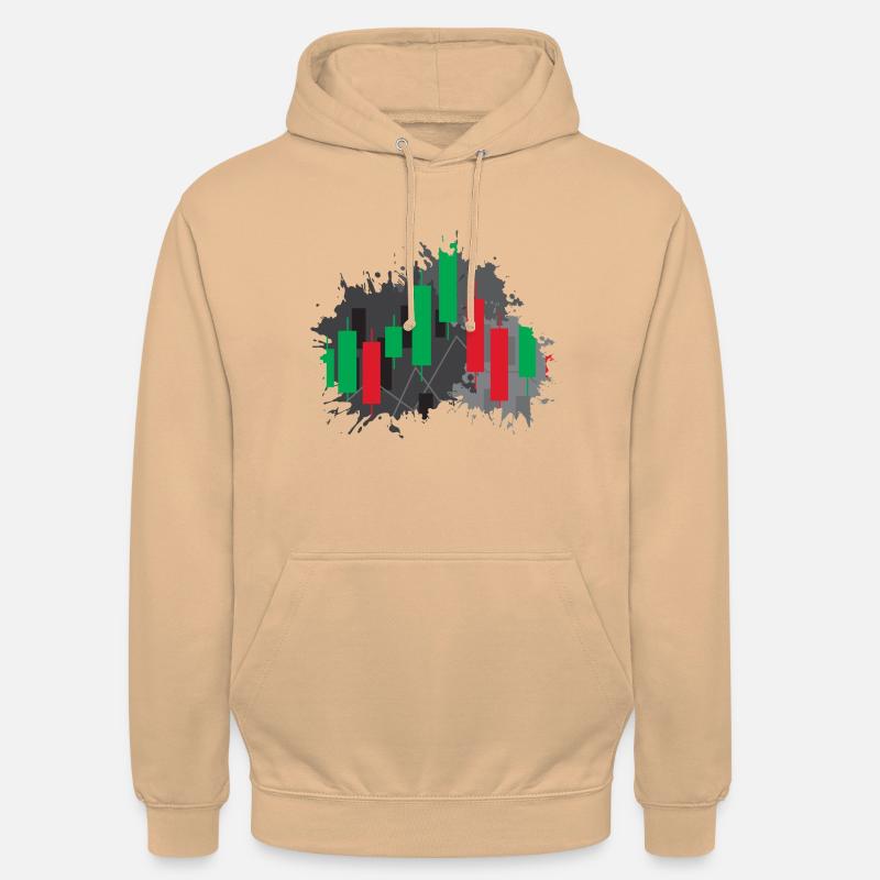 Ups and Downs - Candlesticks Chart - Unisex Hoodie - Pfirsich