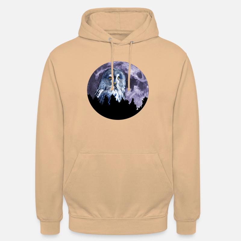 Die große Eule - Unisex Hoodie - Pfirsich