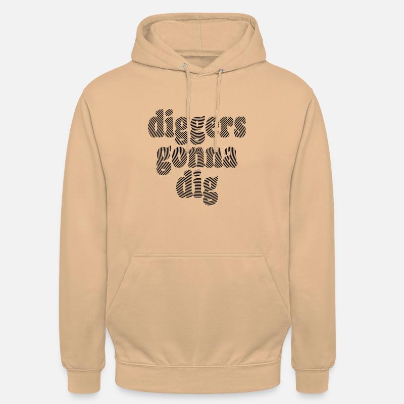 Diggers va creuser un disque vinyle Crate Diggers - Sweat-shirt à capuche unisexe - pêche