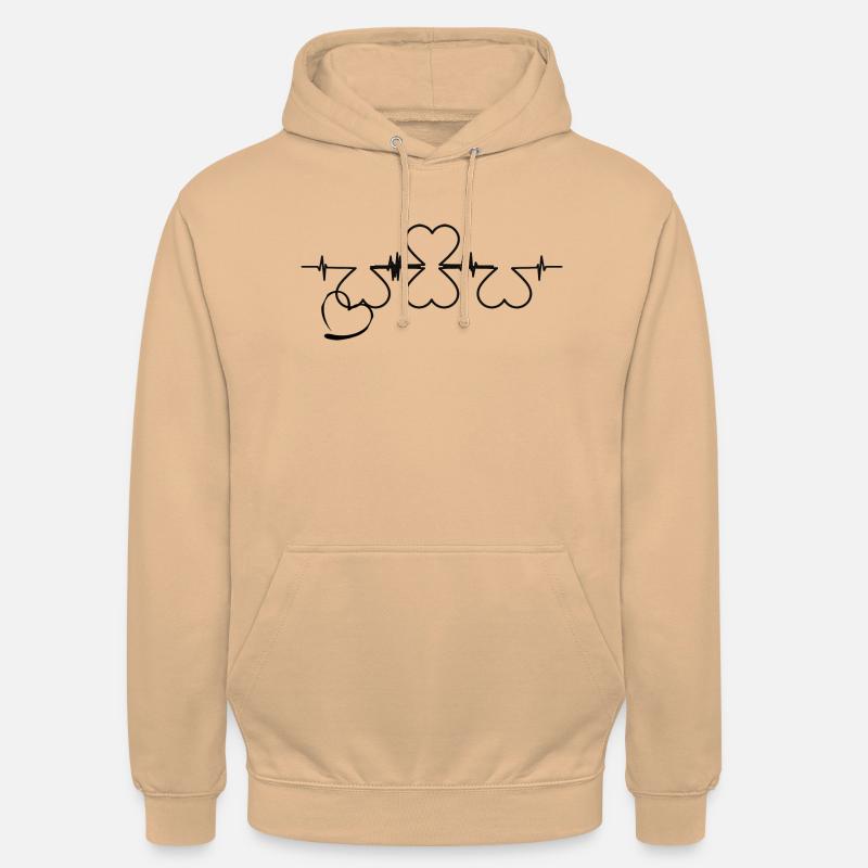 Herzfrequenz - Unisex Hoodie - Pfirsich