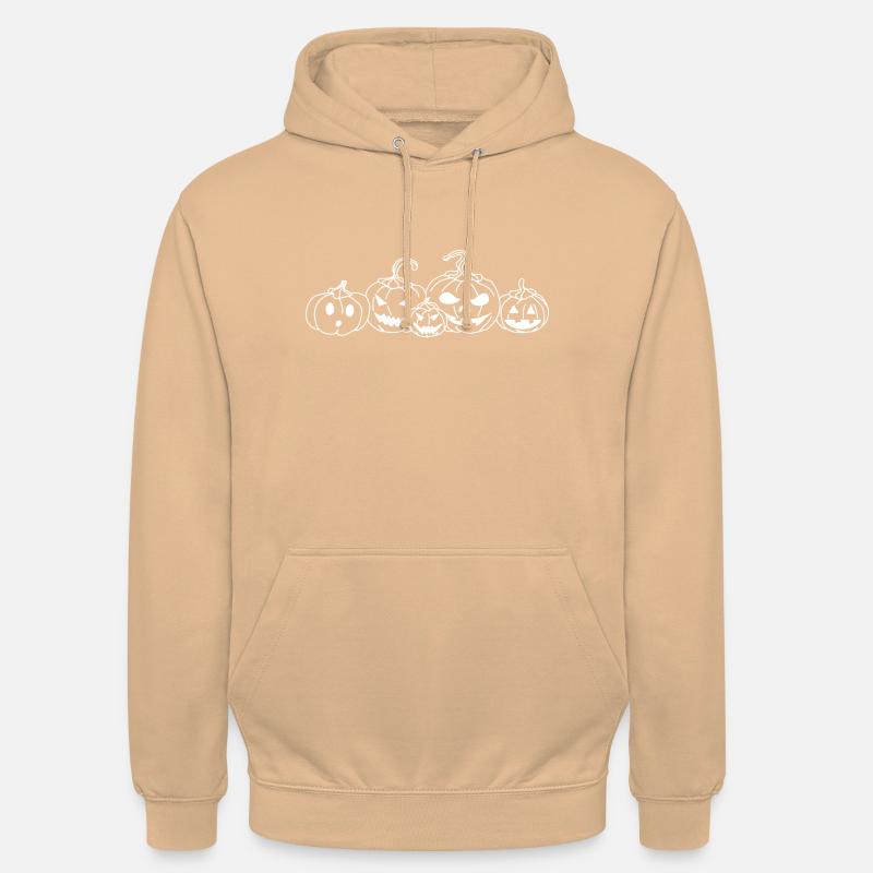 Halloween Kürbis-Laternen | Süßes oder Saures - Unisex Hoodie - Pfirsich