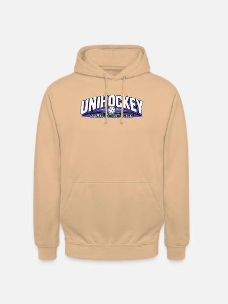 Unihockey NeonLogo Kraftvoll - Unisex Hoodie - Pfirsich