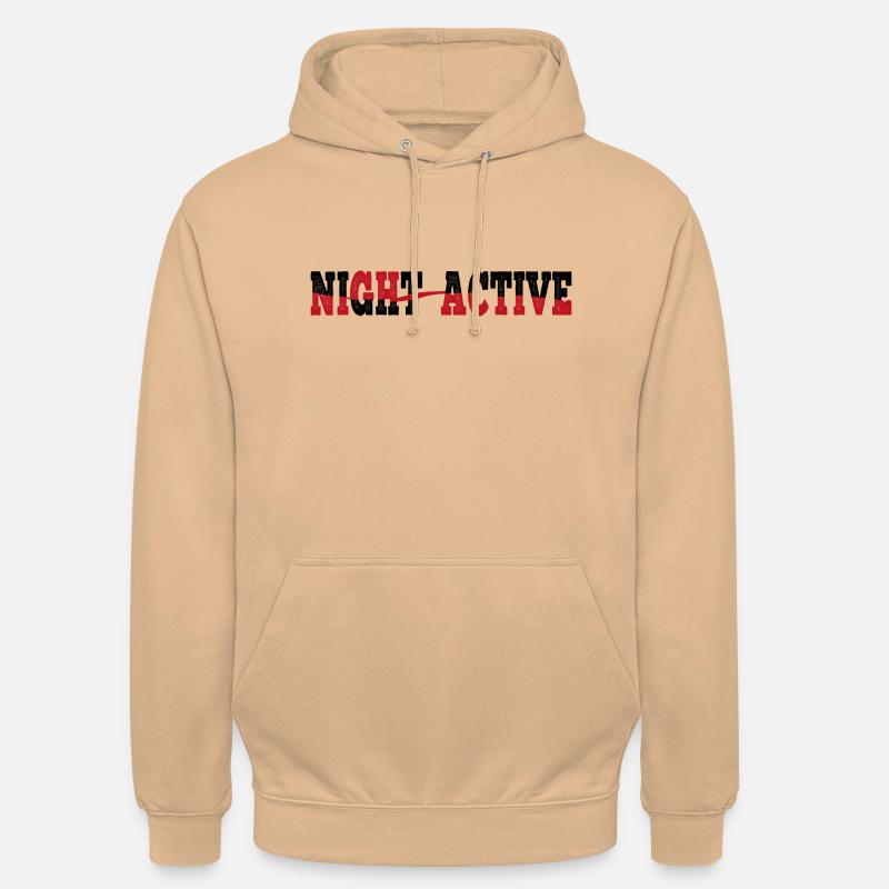 NIGHT ACTIVE T-shirt pullover sweatshirt - Sweat-shirt à capuche unisexe - pêche