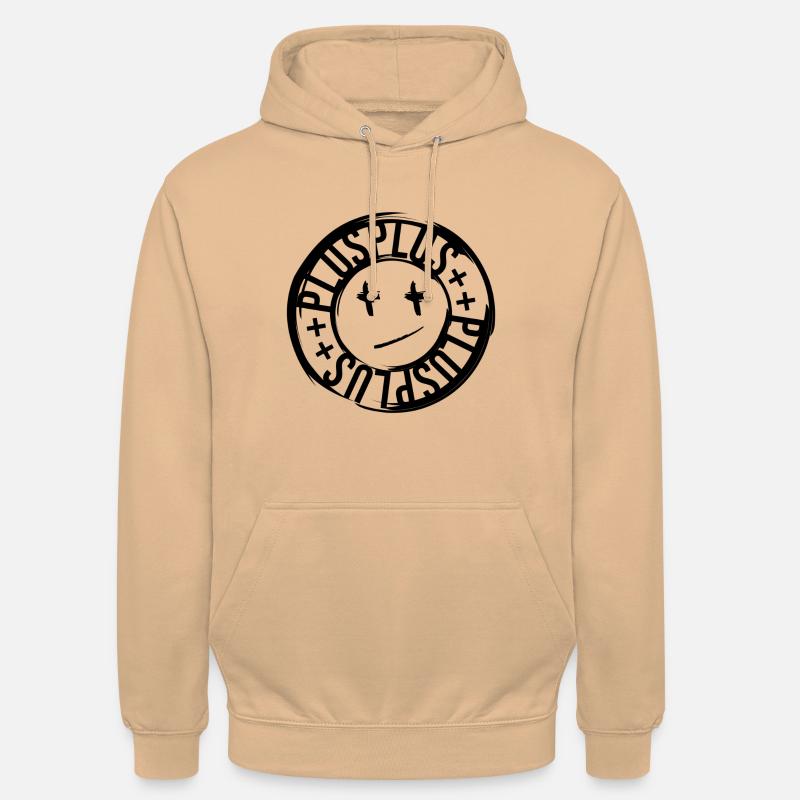 PLUSPLUS - Sweat-shirt à capuche unisexe - pêche
