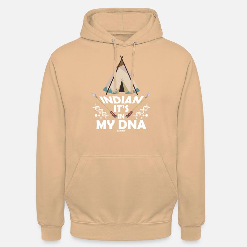 Amérindiens c’est dans mon ADN - Sweat-shirt à capuche unisexe - pêche