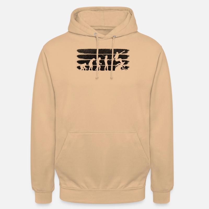 Surfing Evolution Surfer - Unisex Hoodie - Pfirsich