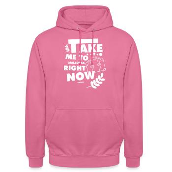 Mallorca Holiday Travel Recreation - Unisex Hoodie - pink - Front - Alina (178cm) & Michal (187cm)