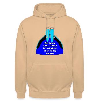 Finlos - Sweat-shirt à capuche unisexe - pêche - Devant - Alina (178cm) & Michal (187cm)