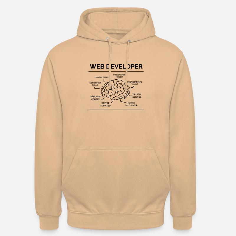 Web Developer Programmer - Unisex Hoodie - peach