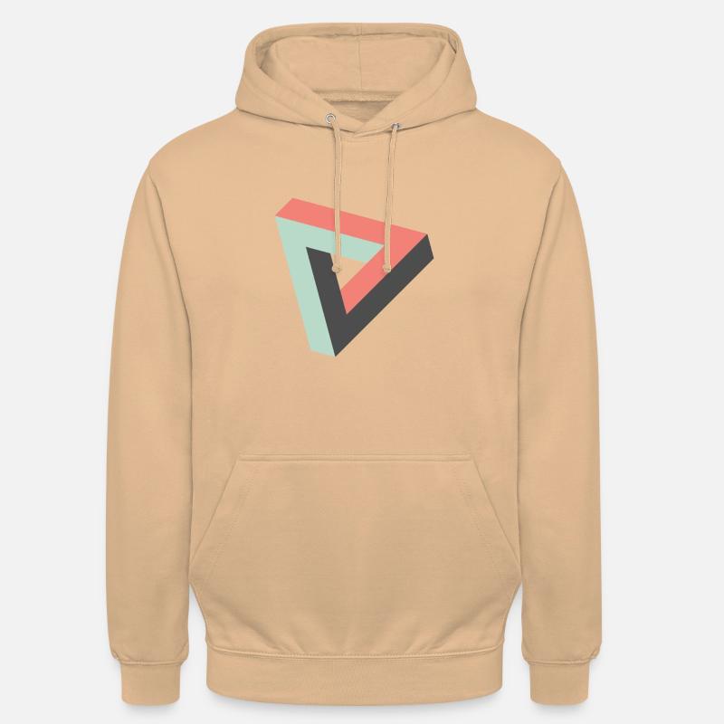 Triangle impossible rétro - Sweat-shirt à capuche unisexe - pêche