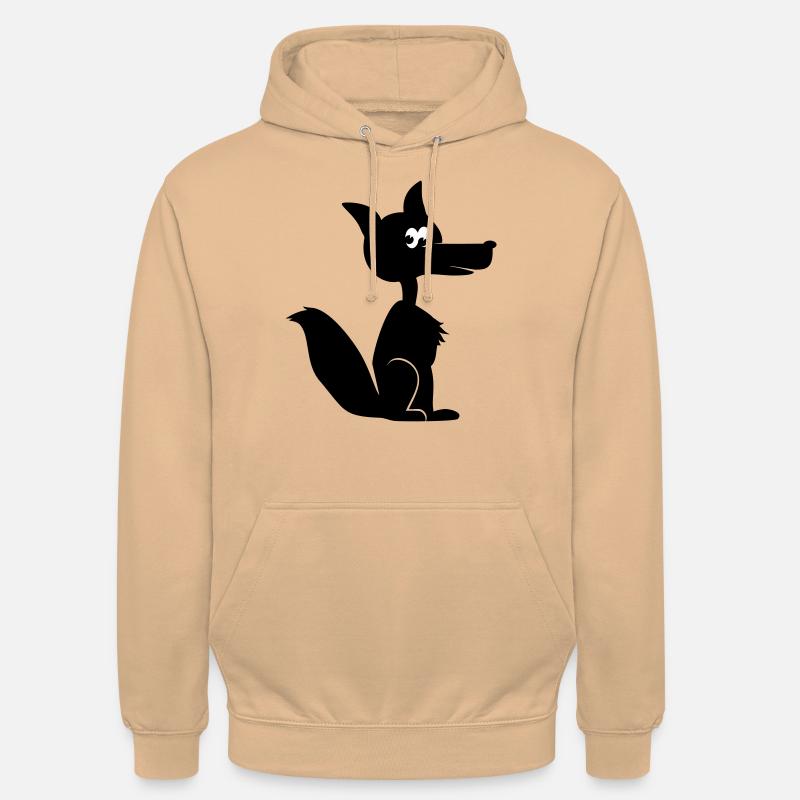 Renard coyote cayote 1c - Sweat-shirt à capuche unisexe - pêche