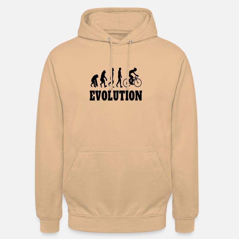 Evolution du cyclisme - Sweat-shirt à capuche unisexe - pêche